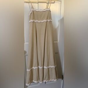 Sim & Sam Women's Cream A-Line Midi Dress